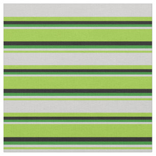 Green, Light Grey, Forest Green & Black Colored Fabric