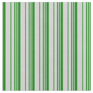 Green & Light Grey Lined Pattern Fabric