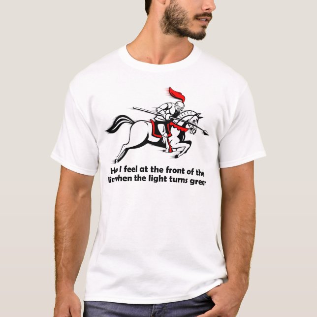Green Light Knight Funny T-shirt (Front)