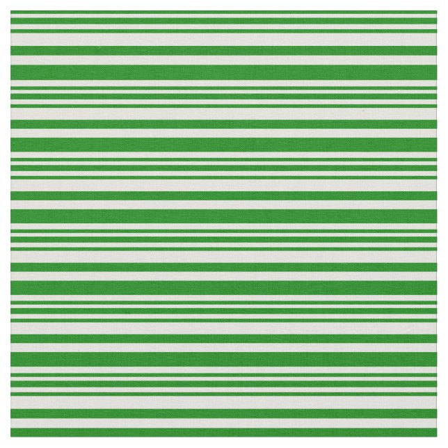 Green & Light Yellow Coloured Lines Fabric (Close Up)