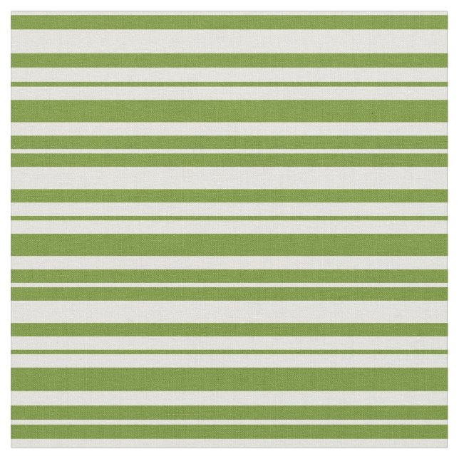 Green & Light Yellow Pattern of Stripes Fabric (Close Up)