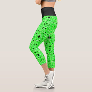 Green Lightening Capri Leggings