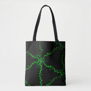 green lightening tote bag