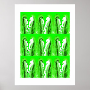 Green lightning poster