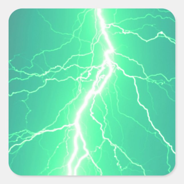Green Lightning Strike - Sticker (Front)