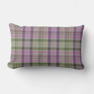 Green, lilac classic tartan.  lumbar cushion