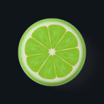 Green Lime Citrus Fruit Slice 3 Cm Round Badge<br><div class="desc">An artwork illustration of a slice of green lime fruit.  Artwork by Delightful-Doodles.</div>