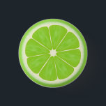 Green Lime Citrus Fruit Slice 3 Cm Round Badge<br><div class="desc">An artwork illustration of a slice of green lime fruit.  Artwork by Delightful-Doodles.</div>