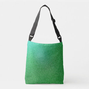 Green-Lime Gradient Glitters Cross-Body Bag