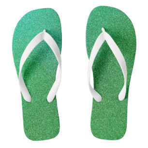 Green-Lime Gradient Glitters, Pair of Jandals