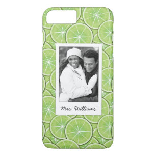 Green Lime Pattern   Add Your Photo iPhone 8 Plus/7 Plus Case