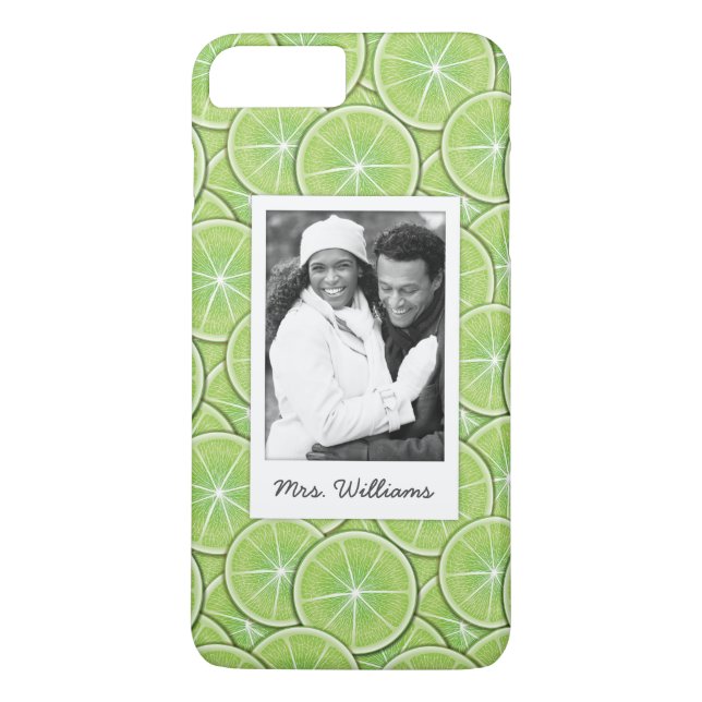 Green Lime Pattern | Add Your Photo Case-Mate iPhone Case (Back)
