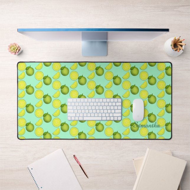 Green Lime Pattern Desk Mat (Office 1)