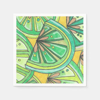 Green Limey Cocktail Napkins