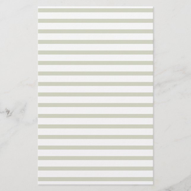 Green Lined Paper Stripes for Notes Stationery (Front)