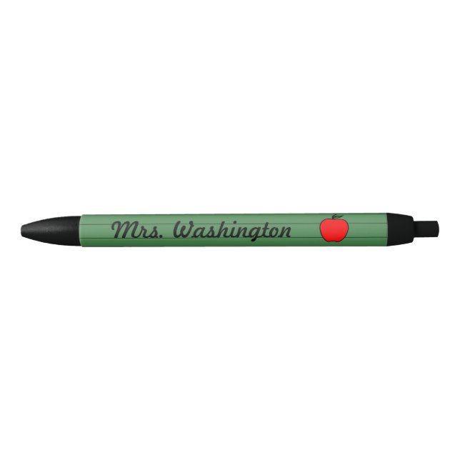Green Lined Teacher's Apple Pen Gift (Front)