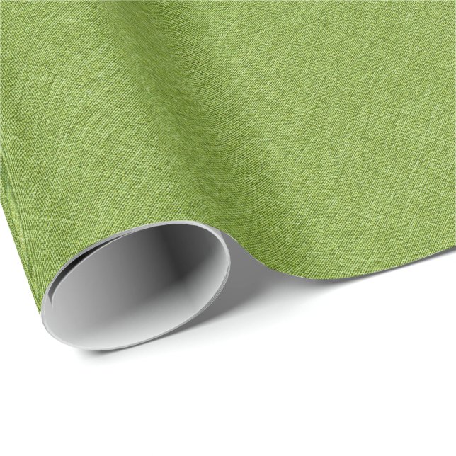 Green Linen Texture Wrapping Paper (Roll Corner)