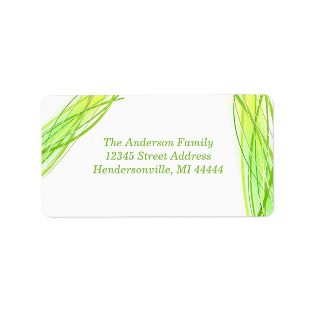 Green Lines - Address Label (Front)