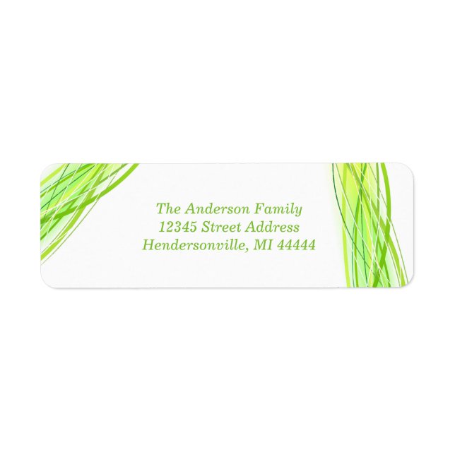 Green Lines - Return Address Label (Front)
