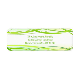 Green Lines - Return Address Label