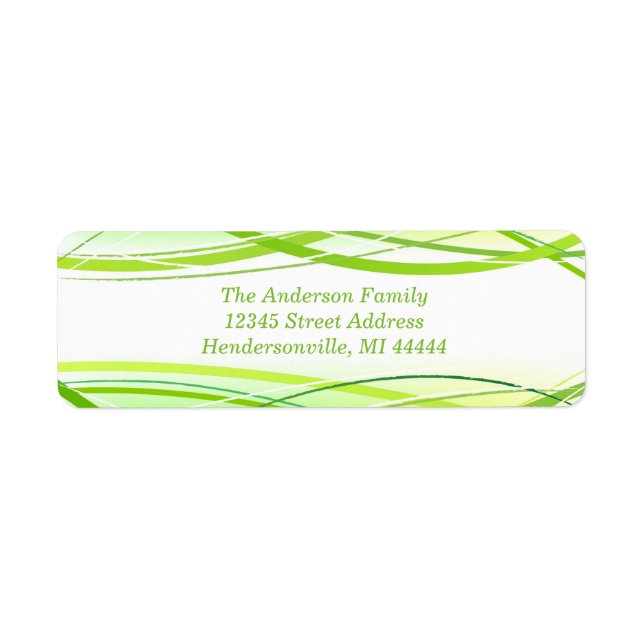 Green Lines - Return Address Label (Front)