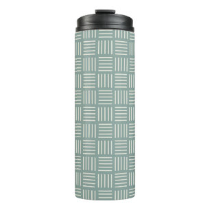 Green Lines Squared Thermal Tumbler