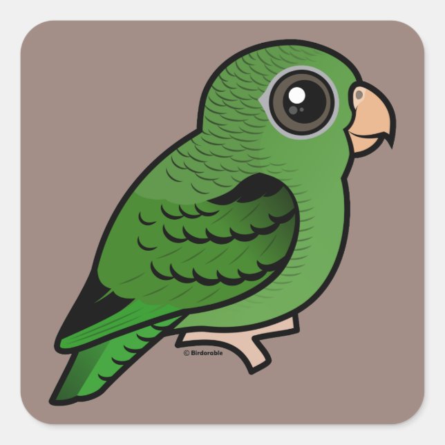 Green Linnie Square Sticker (Front)