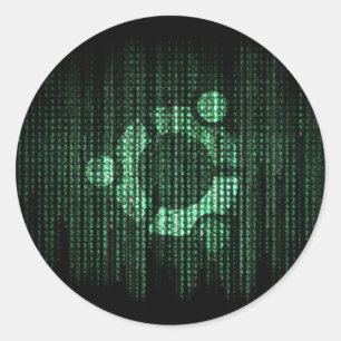 Green Linux Terminal Classic Round Sticker