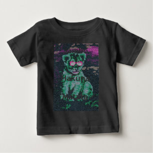 Green Lion with Pink Glasses "Hakuna Matata" Art   Baby T-Shirt