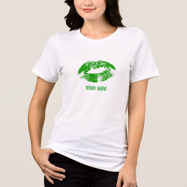 Green Lips Irish Kiss Tri-Blend Shirt (Front)