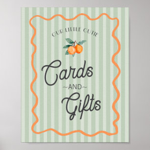 Green Little Cutie Citrus Cards & Gifts Poster