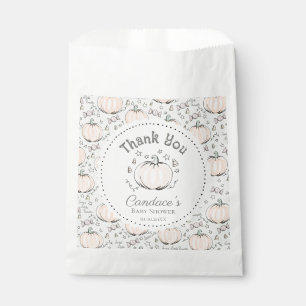 Green Little Pumpkin Baby Shower Thank You Favour Bags