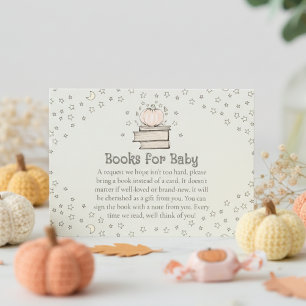 Green Little Pumpkin Books for Baby Baby Shower Enclosure Card