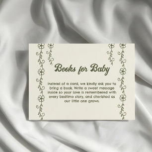 Green Little Wildflower Diaper Raffle Enclosure Card