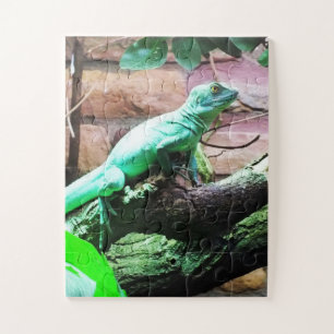 Green lizard jigsaw puzzle
