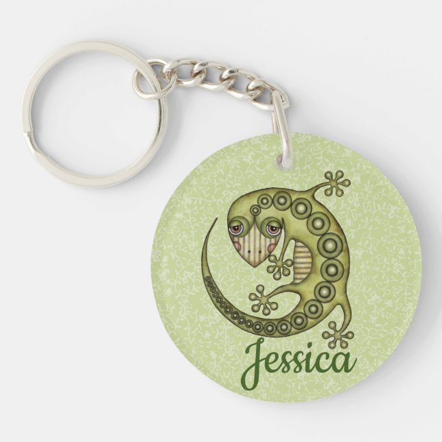 Green Lizard Key Ring (Front)
