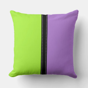 Green Lizard & Lavender Solid Colour Background Cushion