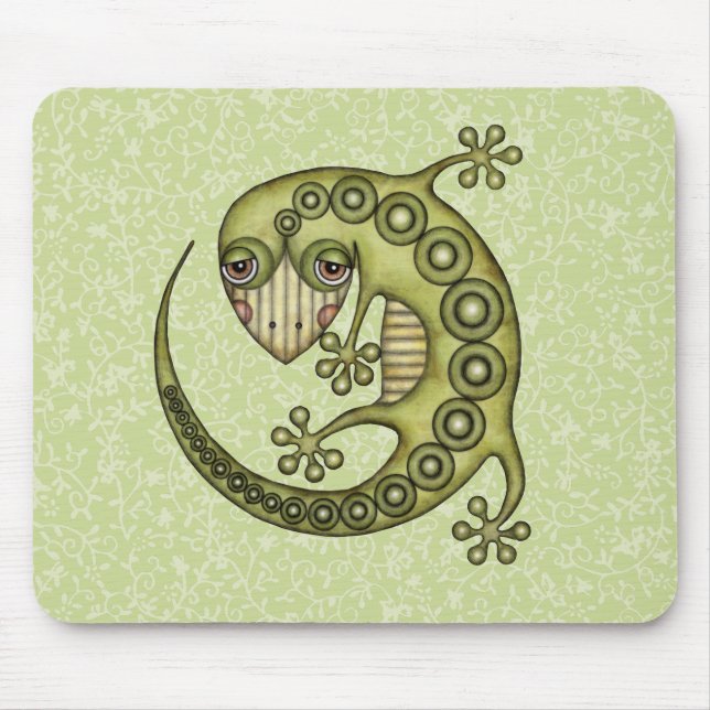 Green Lizard Mouse Pad (Front)