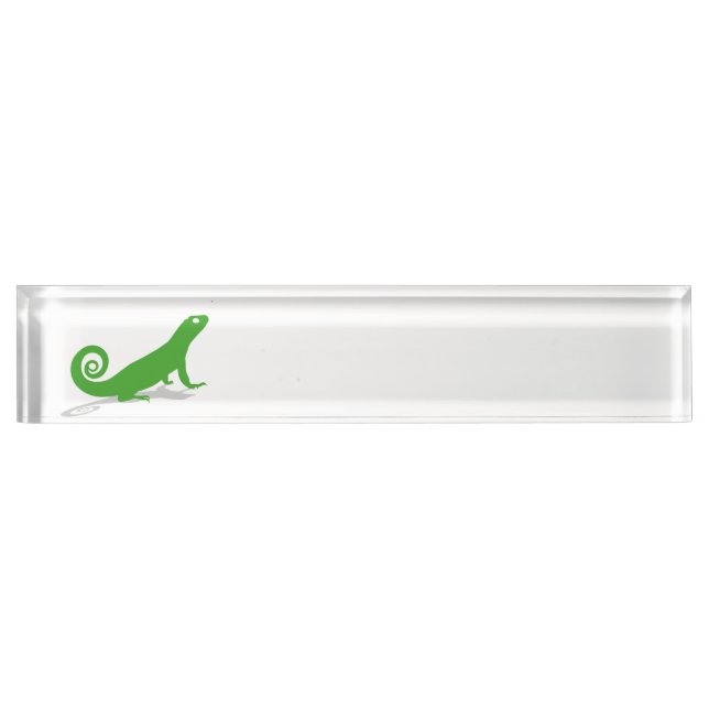 Green lizard nameplate (Front)