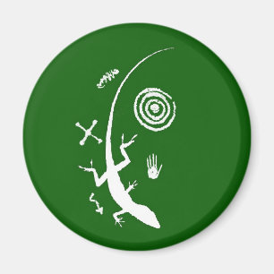 Green Lizard Petroglyph Magnet