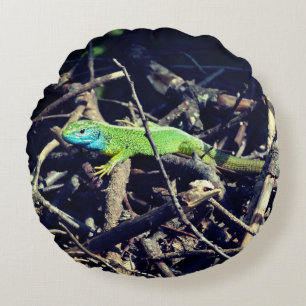 Green Lizard photo Pillow