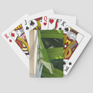 Green Lizard Playing Cards