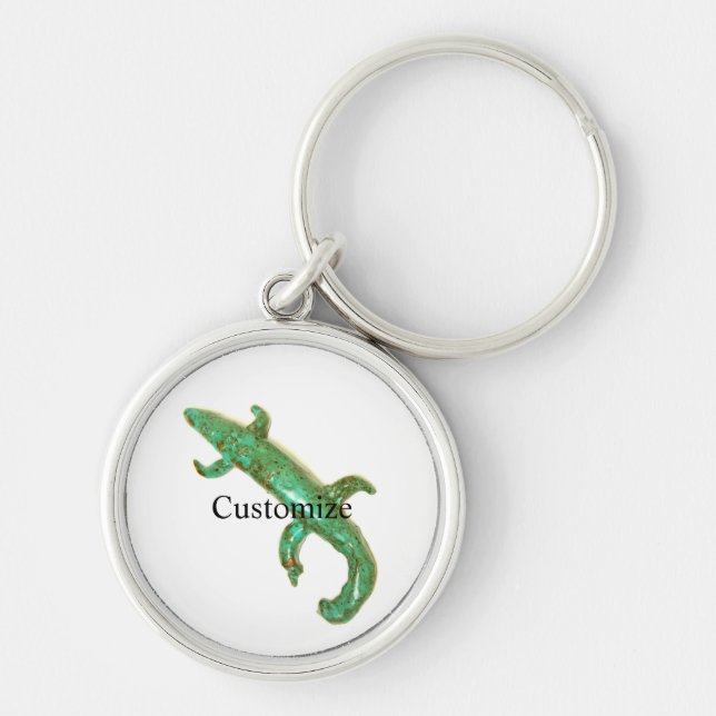 Green lizard Thunder_Cove Key Ring (Front)