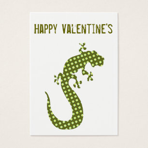 Green Lizard Valentine's Minicard