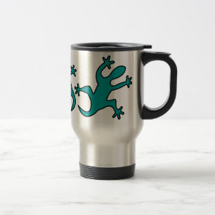 green lizzard aluminium travel mug