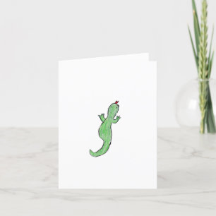 Green Lizzard Thank You Card