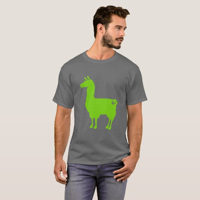 Green Llama T-Shirt (Front Full)