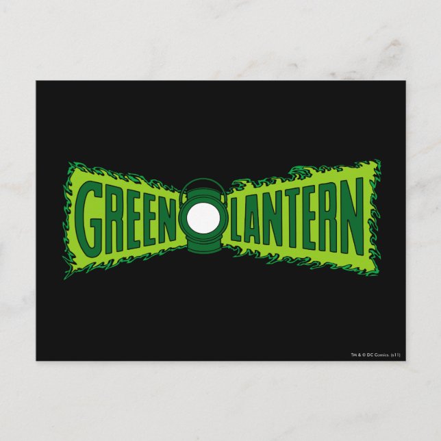 Green Logo Flames Postcard (Front)