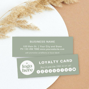 Green Logo Modern Professional Loyalty Card