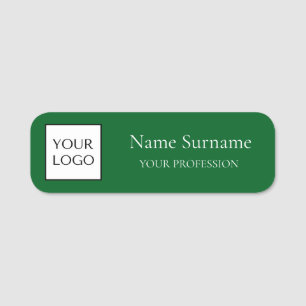 Green Logo Promotional Name Tag
